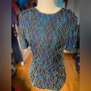 Vintage scala sequin shirt size medium